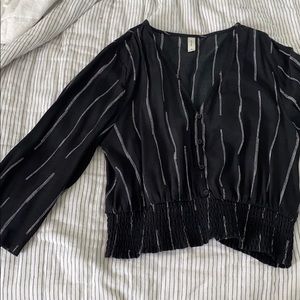 black and white crop top